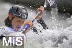 28.07.2022, Kanu-Slalom Weltmeisterschaften 2022 in Augsburg, Eiskanal, Olympiapark, Kajak Einer Mnner 2.Vorlauf, Noah Hegge (Deutschland)