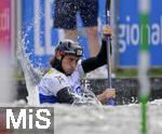 28.07.2022, Kanu-Slalom Weltmeisterschaften 2022 in Augsburg, Eiskanal, Olympiapark, Kajak Einer Mnner 2.Vorlauf, Noah Hegge (Deutschland)
