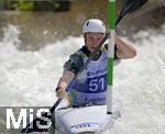 28.07.2022, Kanu-Slalom Weltmeisterschaften 2022 in Augsburg, Eiskanal, Olympiapark, Kajak Einer Mnner 2.Vorlauf,  Noel Hendrick (Irland)