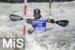 28.07.2022, Kanu-Slalom Weltmeisterschaften 2022 in Augsburg, Eiskanal, Olympiapark, Kajak Einer Mnner 2.Vorlauf, Noah Hegge (Deutschland)