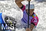 28.07.2022, Kanu-Slalom Weltmeisterschaften 2022 in Augsburg, Eiskanal, Olympiapark, Kajak Einer Mnner 2.Vorlauf, Nour Ait Kaddour (Marokko)