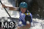 28.07.2022, Kanu-Slalom Weltmeisterschaften 2022 in Augsburg, Eiskanal, Olympiapark, Kajak Einer Mnner 2.Vorlauf, Marko Dordevic (Serbien)