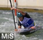 28.07.2022, Kanu-Slalom Weltmeisterschaften 2022 in Augsburg, Eiskanal, Olympiapark, Kajak Einer Mnner 2.Vorlauf, Marko Dordevic (Serbien)