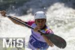 28.07.2022, Kanu-Slalom Weltmeisterschaften 2022 in Augsburg, Eiskanal, Olympiapark, Kajak Einer Mnner 2.Vorlauf, Nour Ait Kaddour (Marokko)