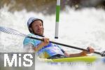 28.07.2022, Kanu-Slalom Weltmeisterschaften 2022 in Augsburg, Eiskanal, Olympiapark, Kajak Einer Mnner 2.Vorlauf,  Fredrick Wahlen (Schweden)