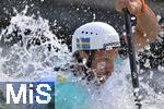 28.07.2022, Kanu-Slalom Weltmeisterschaften 2022 in Augsburg, Eiskanal, Olympiapark, Kajak Einer Mnner 2.Vorlauf,  Fredrick Wahlen (Schweden)
