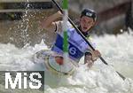 28.07.2022, Kanu-Slalom Weltmeisterschaften 2022 in Augsburg, Eiskanal, Olympiapark, Kajak Einer Mnner 2.Vorlauf, Gabriel De Coster (Belgien)