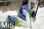 28.07.2022, Kanu-Slalom Weltmeisterschaften 2022 in Augsburg, Eiskanal, Olympiapark, Kajak Einer Mnner 2.Vorlauf, Erik Holmer (Schweden) 