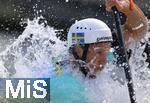 28.07.2022, Kanu-Slalom Weltmeisterschaften 2022 in Augsburg, Eiskanal, Olympiapark, Kajak Einer Mnner 2.Vorlauf,  Fredrick Wahlen (Schweden)