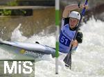 28.07.2022, Kanu-Slalom Weltmeisterschaften 2022 in Augsburg, Eiskanal, Olympiapark, Kajak Einer Mnner 2.Vorlauf, Noel Hendrick (Irland)
