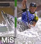 28.07.2022, Kanu-Slalom Weltmeisterschaften 2022 in Augsburg, Eiskanal, Olympiapark, Kajak Einer Mnner 2.Vorlauf, Jakub Brzezinski (Polen)