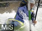 28.07.2022, Kanu-Slalom Weltmeisterschaften 2022 in Augsburg, Eiskanal, Olympiapark, Kajak Einer Mnner 2.Vorlauf, Erik Holmer (Schweden) 