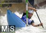 28.07.2022, Kanu-Slalom Weltmeisterschaften 2022 in Augsburg, Eiskanal, Olympiapark, Kajak Einer Mnner 2.Vorlauf, Pedro Goncalves (Brasilien)