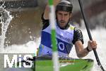 28.07.2022, Kanu-Slalom Weltmeisterschaften 2022 in Augsburg, Eiskanal, Olympiapark, Kajak Einer Mnner 2.Vorlauf, Marcello Beda (Italien)