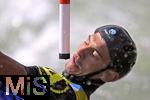 28.07.2022, Kanu-Slalom Weltmeisterschaften 2022 in Augsburg, Eiskanal, Olympiapark, Kajak Einer Mnner 2.Vorlauf, Jakub Brzezinski (Polen)
