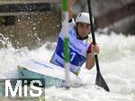 28.07.2022, Kanu-Slalom Weltmeisterschaften 2022 in Augsburg, Eiskanal, Olympiapark, Kajak Einer Mnner 2.Vorlauf, Gelindo Chiarello (Schweiz) 