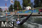 28.07.2022, Kanu-Slalom Weltmeisterschaften 2022 in Augsburg, Eiskanal, Olympiapark, Kajak Einer Frauen, Dominika Brzeska (Polen)