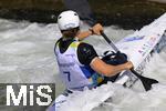 28.07.2022, Kanu-Slalom Weltmeisterschaften 2022 in Augsburg, Eiskanal, Olympiapark, Kajak Einer Frauen, Maialen Chourraut (Spanien) 
