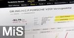 29.09.2022,  Neuemission der Porsche Vorzugs-Aktie am heutigen Donnerstag. Screenshot des Aktienkurses auf einer Aktien-Website kurz nach Beginn des Handelstages.