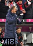 24.01.2023, Fussball 1. Bundesliga 2022/2023, 17.Spieltag, FC Bayern München - 1.FC Köln, in der Allianz-Arena München.  Trainer Julian Nagelsmann (FC Bayern München) unzufrieden 