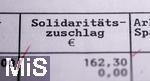 25.02.2023, Mindelheim, Bayern, Formular Finanzamt, Einkommensteuerbescheid mit dem Solidarittszuschlag.