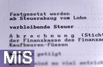 25.02.2023, Mindelheim, Bayern, Formular Finanzamt, Steuererklärung verbleibende Steuer.