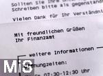 25.02.2023, Mindelheim, Bayern, Formular Finanzamt, Mit freundlichen Gren ihr Finanzamt.