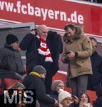 26.02.2023, Fussball 1. Bundesliga 2022/2023, 22.Spieltag, FC Bayern München - 1.FC Union Berlin, in der Allianz-Arena München.  mitte. Ehren-Präsident Uli Hoeness (FC Bayern) auf der Tribüne.
