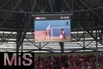 06.05.2023, Fussball 1. Bundesliga 2022/2023, 31.Spieltag, FC Augsburg - 1.FC Union Berlin, in der WWK-Arena Augsburg,  auf der Anzeigetafel ist vor dem Spiel traditionell ein Video von der Augsburger Puppenkiste zu sehen. 