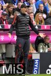 13.05.2023, Fussball 1. Bundesliga 2022/2023, 32.Spieltag, FC Bayern München - Schalke 04, in der Allianz-Arena München.  Trainer Thomas Tuchel (FC Bayern München) in Rage