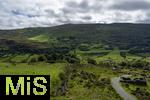 02.09.2023, Irland Land und Leute, Roadtrip am Ring of Kerry, der Kstenstrasse am Atlantik entlang im County Kerry.   Bauernhofmuseum mit Hofladen, Molly Gallivans Cottage & traditional Farm bei Kenmare. Molly Gallivan?s Traditionelles Cottage & Museum in Kerry, Sanfte Hgel.