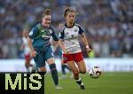 08.09.2023, Fussball DFB Pokal Frauen 2023/2024, 2. Runde, FC St. Pauli - Hamburger SV, im Millerntor-Stadion Hamburg. (L-R) Pauline Ginsberg (FC St. Pauli), Hannah Günther (Hamburger SV)