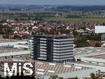12.09.2023, Mindelheim im Unterallgäu, Luftbilder, Firma GROB-Werke mit dem Hochhaus.