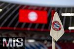 20.09.2023,  Fussball UEFA Championsleague 2023/2024: 1.Spieltag Vorrunde,  FC Bayern Mnchen - Manchester United, in der Allianz-Arena Mnchen. Die Bayern Eckfahne im Detail

