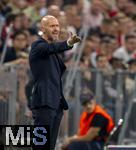 20.09.2023,  Fussball UEFA Championsleague 2023/2024: 1.Spieltag Vorrunde,  FC Bayern Mnchen - Manchester United, in der Allianz-Arena Mnchen.  Trainer Erik ten Hag (Manchester United) gestikuliert.

