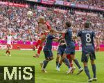 20.09.2023,  Fussball UEFA Championsleague 2023/2024: 1.Spieltag Vorrunde,  FC Bayern Mnchen - Manchester United, in der Allianz-Arena Mnchen. Matthijs de Ligt (FC Bayern Mnchen) Kopfballtor.

