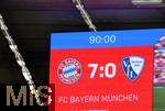 23.09.2023, Fussball 1. Bundesliga 2023/2024, 5.Spieltag, FC Bayern München - VfL Bochum, in der Allianz-Arena München. Endstand 7:0 wird auf der Anzeigetafel angezeigt.