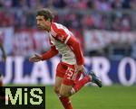 11.11.2023, Fussball 1. Bundesliga 2023/2024, 11.Spieltag, FC Bayern München - 1.FC Heidenheim, in der Allianz-Arena München. Thomas Müller (FC Bayern München) spurtet,