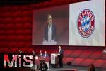 12.11.2023, Fussball 1. Bundesliga 2023/2024,  FC Bayern München, Jahreshauptversammlung 2023 in der Rudi-Sedlmayer-Halle (AUDI-Dome) München.  Vorstandsvorsitzender Jan-Christian Dreesen (FC Bayern München) am Rednerpult.   
