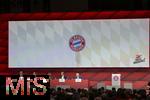 12.11.2023, Fussball 1. Bundesliga 2023/2024,  FC Bayern München, Jahreshauptversammlung 2023 in der Rudi-Sedlmayer-Halle (AUDI-Dome) München.   Rot gegen Rassismus