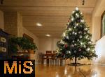 15.11.2023, Weihnachten 2023 in Deutschland, Ein festlich dekorierter Weihnachtsbaum in einer Wohnung im Unterallgu. 