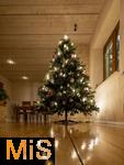 15.11.2023, Weihnachten 2023 in Deutschland, Ein festlich dekorierter Weihnachtsbaum in einer Wohnung im Unterallgäu. 