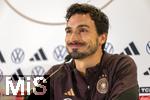 20.11.2023, Fussball, Testspiel 2023/24, sterreich - Deutschland,  DFB-Nationalmannschaft am Tag vor dem Lnderspiel im Ernst Happel Stadion Wien, Pressekonferenz DFB, Mats Hummels (Deutschland) 

