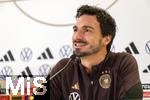 20.11.2023, Fussball, Testspiel 2023/24, sterreich - Deutschland,  DFB-Nationalmannschaft am Tag vor dem Lnderspiel im Ernst Happel Stadion Wien, Pressekonferenz DFB, Mats Hummels (Deutschland) 

