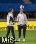 20.11.2023, Fussball, Testspiel 2023/24, sterreich - Deutschland, Training der DFB-Nationalmannschaft am Tag vor dem Lnderspiel im Ernst Happel Stadion Wien, Trainer Julian Nagelsmann (re, Deutschland) mit Co-Trainer Sandro Wagner (Deutschland).

