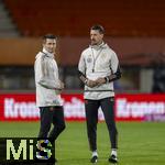 20.11.2023, Fussball, Testspiel 2023/24, sterreich - Deutschland, Training der DFB-Nationalmannschaft am Tag vor dem Lnderspiel im Ernst Happel Stadion Wien, v.li: Athletiktrainer Nicklas Dietrich mit Co-Trainer Sandro Wagner (Deutschland) 

