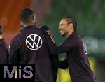 20.11.2023, Fussball, Testspiel 2023/24, sterreich - Deutschland, Training der DFB-Nationalmannschaft am Tag vor dem Lnderspiel im Ernst Happel Stadion Wien,  v.li: Jonathan Tah (Deutschland), Leroy Sane (Deutschland) 

