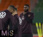 20.11.2023, Fussball, Testspiel 2023/24, sterreich - Deutschland, Training der DFB-Nationalmannschaft am Tag vor dem Lnderspiel im Ernst Happel Stadion Wien, Antonio Rdiger (Deutschland) nachdenklich 

