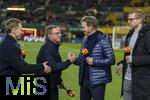 21.11.2023, Fussball, Lnderspiel, Testspiel 2023/24, sterreich - Deutschland, im Ernst Happel Stadion Wien, v.li: ZDF-Moderator Jochen Breyer, Trainer Ralf Rangnick (sterreich), Trainer Julian Nagelsmann (Deutschland), Per Mertesacker


