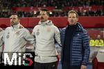 21.11.2023, Fussball, Lnderspiel, Testspiel 2023/24, sterreich - Deutschland, im Ernst Happel Stadion Wien,  v.re: Trainer Julian Nagelsmann (Deutschland), Co-Trainer Sandro Wagner (Deutschland), Assistenztrainer (Standards) Mads Buttgereit (Deutschland),  


